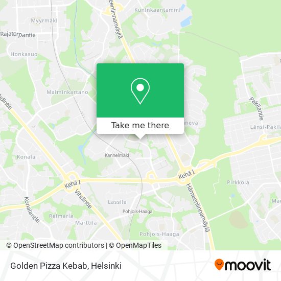 Golden Pizza Kebab map