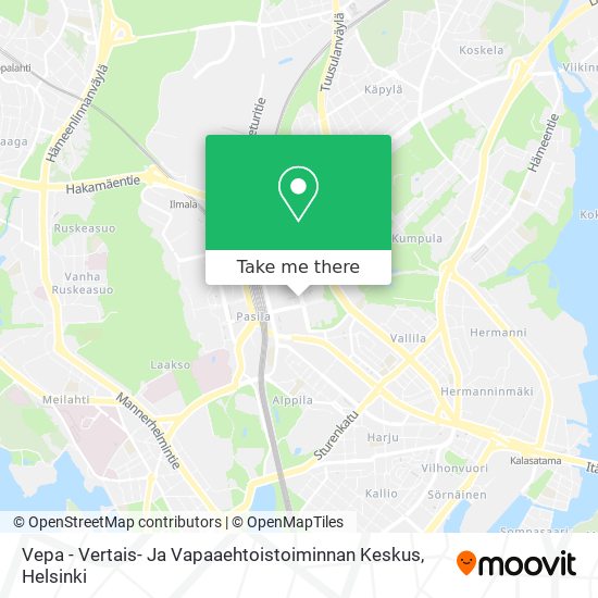 Vepa - Vertais- Ja Vapaaehtoistoiminnan Keskus map