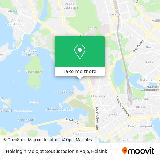 Helsingin Melojat Soutustadionin Vaja map
