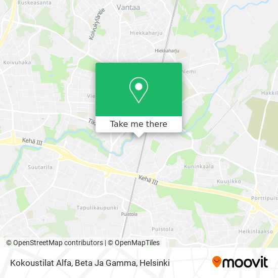 Kokoustilat Alfa, Beta Ja Gamma map