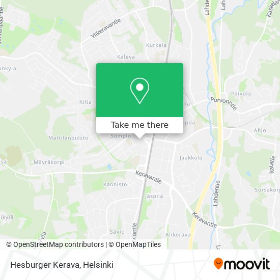 Hesburger Kerava map