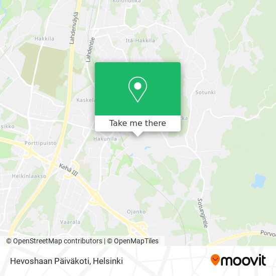 Hevoshaan Päiväkoti map