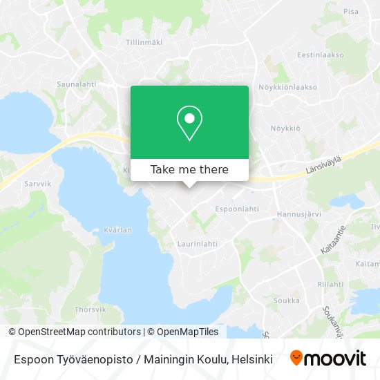 Espoon Työväenopisto / Mainingin Koulu map