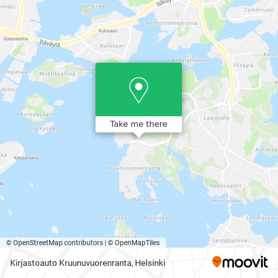 Kirjastoauto Kruunuvuorenranta map