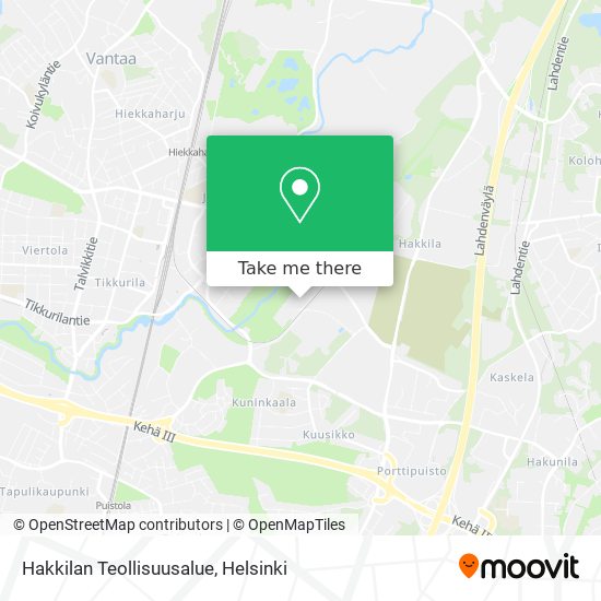 Hakkilan Teollisuusalue map