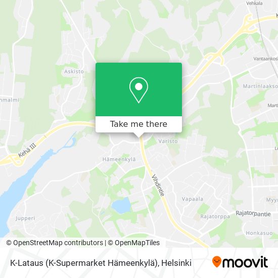 K-Lataus (K-Supermarket Hämeenkylä) map