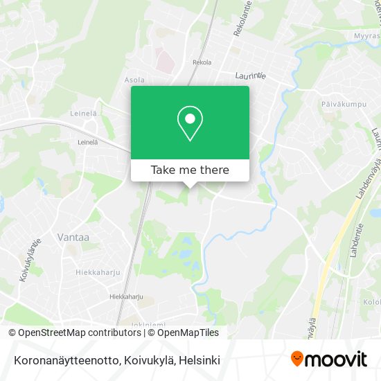 Koronanäytteenotto, Koivukylä map