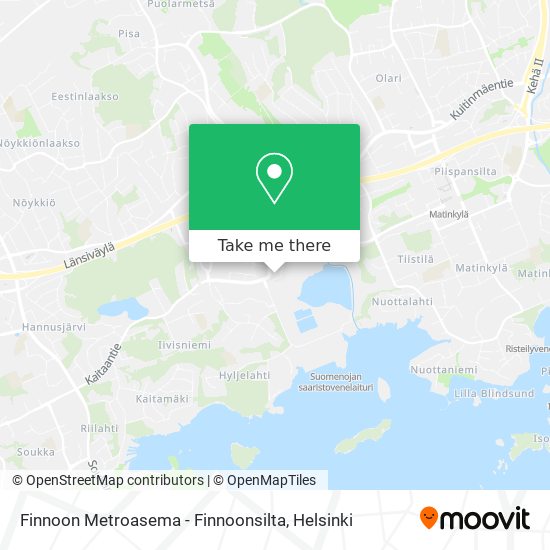 Finnoon Metroasema - Finnoonsilta map