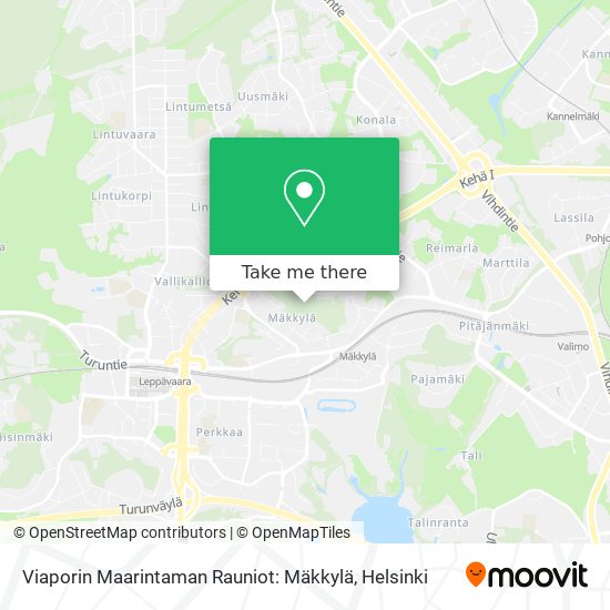 Viaporin Maarintaman Rauniot: Mäkkylä map