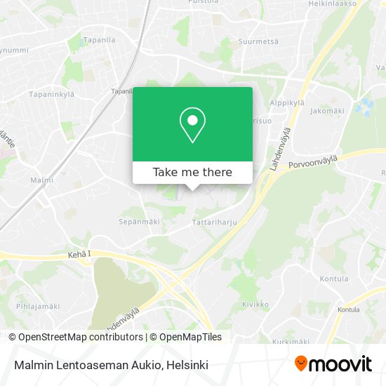 Malmin Lentoaseman Aukio map