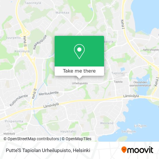 Putte’S Tapiolan Urheilupuisto map