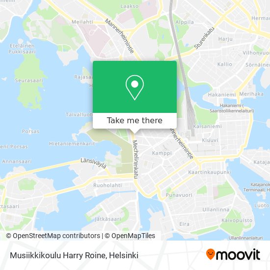 Musiikkikoulu Harry Roine map