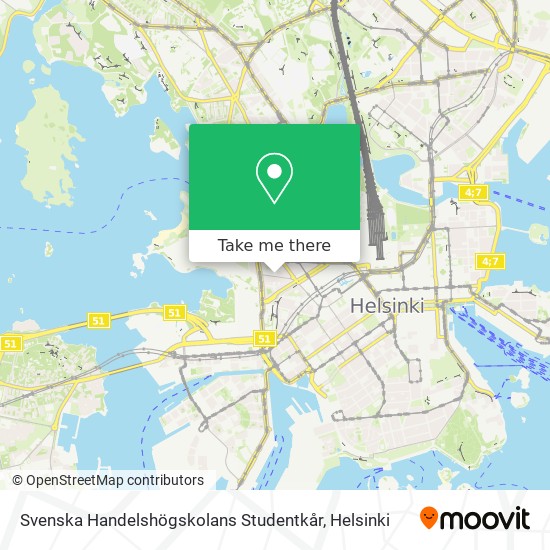 Svenska Handelshögskolans Studentkår map