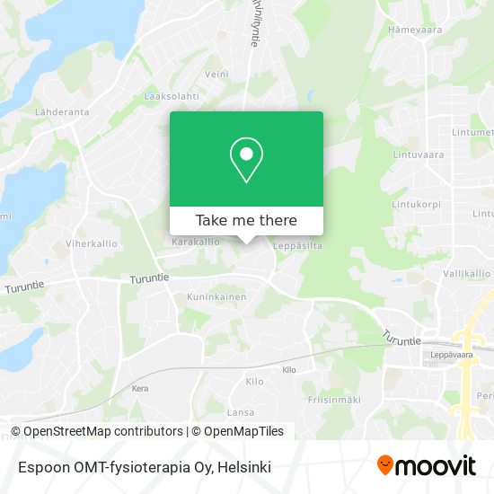 Espoon OMT-fysioterapia Oy map