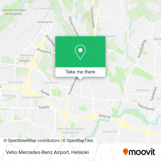 Veho Mercedes-Benz Airport map