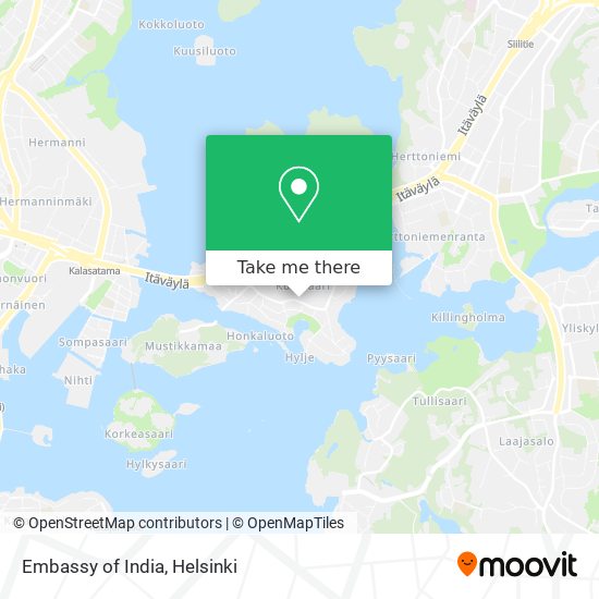 Embassy of India map