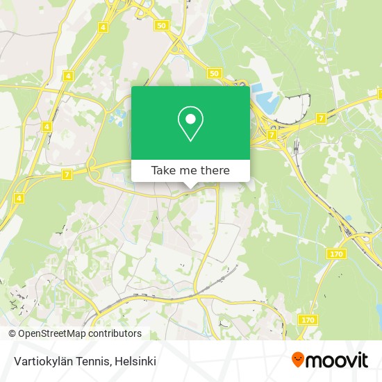 Vartiokylän Tennis map