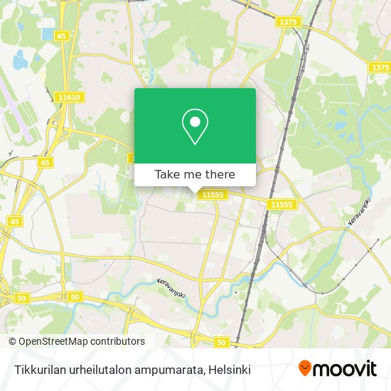 Tikkurilan urheilutalon ampumarata map