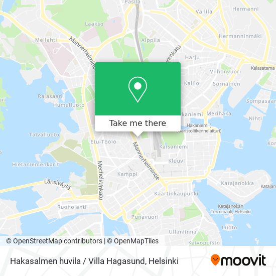 Hakasalmen huvila / Villa Hagasund map