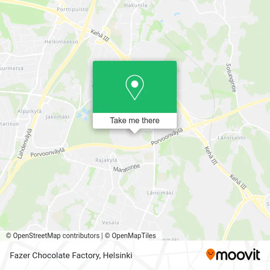 Fazer Chocolate Factory map