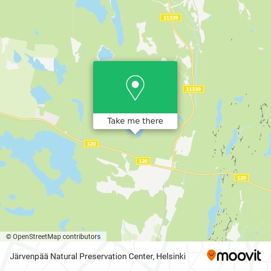 Järvenpää Natural Preservation Center map