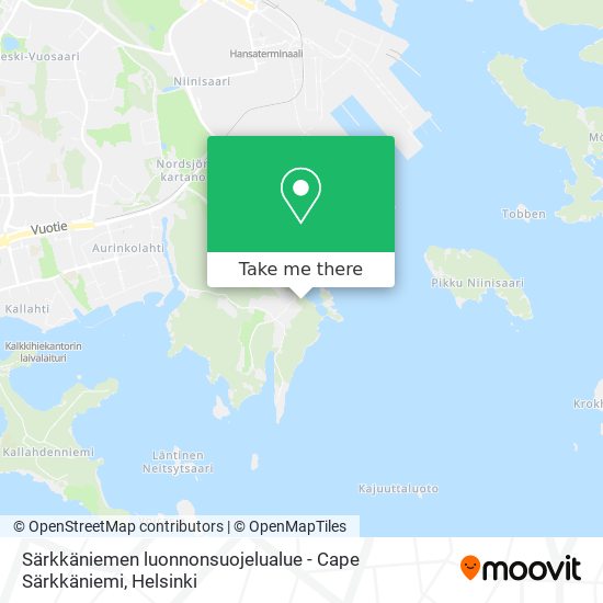 Särkkäniemen luonnonsuojelualue - Cape Särkkäniemi map