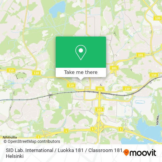 SID Lab. International / Luokka 181 / Classroom 181 map