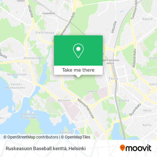 Ruskeasuon Baseball kenttä map