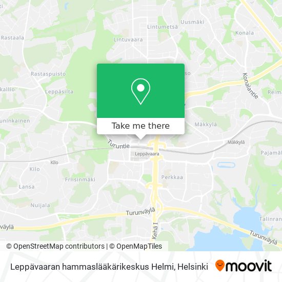 Leppävaaran hammaslääkärikeskus Helmi map
