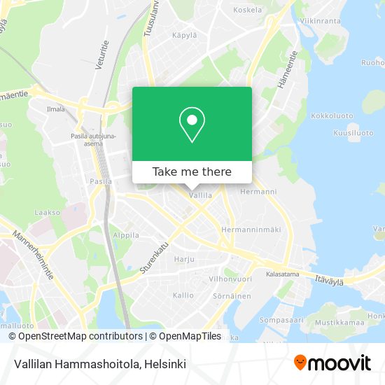 Vallilan Hammashoitola map