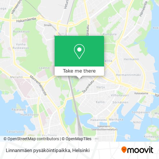 Linnanmäen pysäköintipaikka map