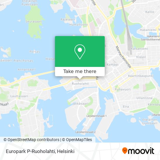 Europark P-Ruoholahti map