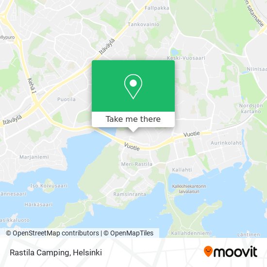 Rastila Camping map