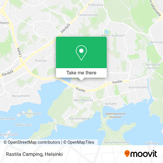 Rastila Camping map