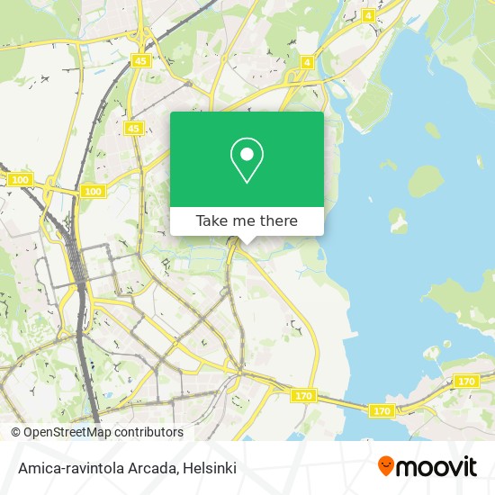 Amica-ravintola Arcada map