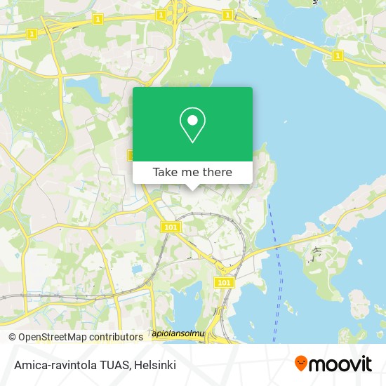 Amica-ravintola TUAS map