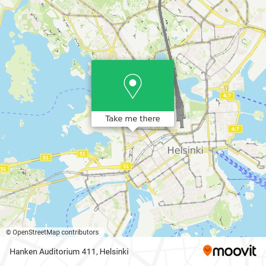 Hanken Auditorium 411 map
