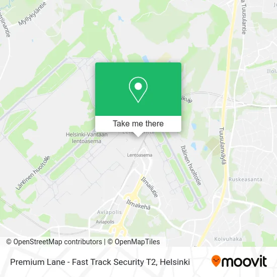 Premium Lane - Fast Track Security T2 map