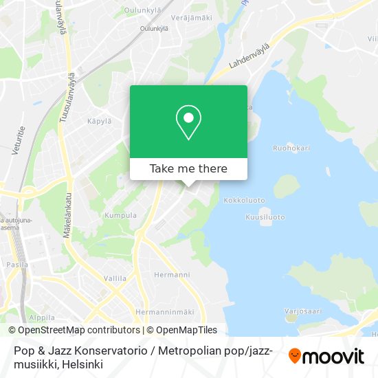 Pop & Jazz Konservatorio / Metropolian pop / jazz-musiikki map