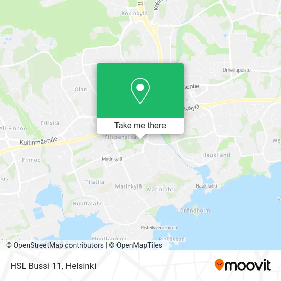 HSL Bussi 11 map