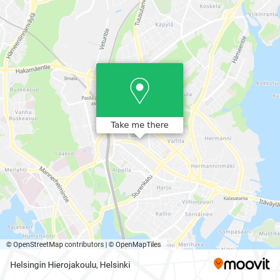 Helsingin Hierojakoulu map