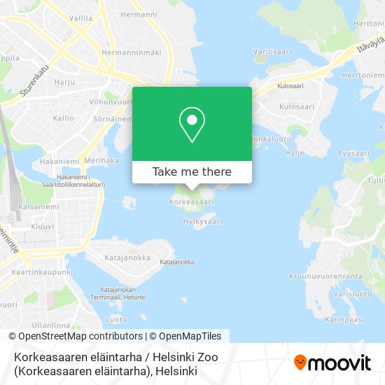 Korkeasaaren eläintarha / Helsinki Zoo map