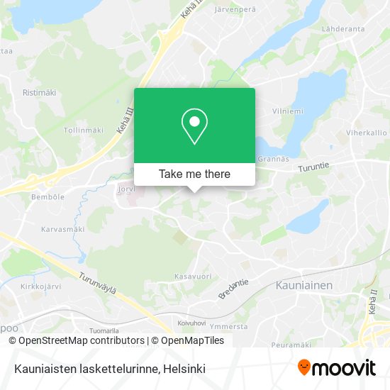 Kauniaisten laskettelurinne map