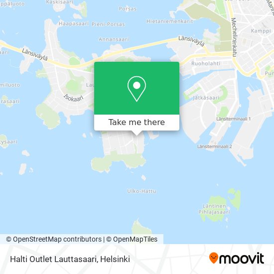 Halti Outlet Lauttasaari map