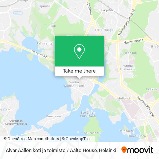 Alvar Aallon koti ja toimisto / Aalto House map