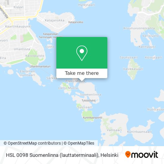 HSL 0098 Suomenlinna (lauttaterminaali) map
