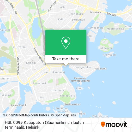 HSL 0099 Kauppatori (Suomenlinnan lautan terminaali) map