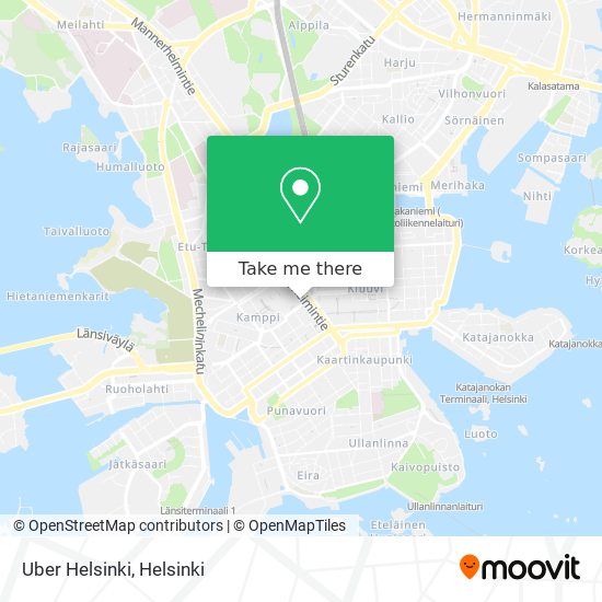 Uber Helsinki map