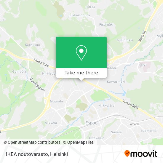 IKEA noutovarasto map