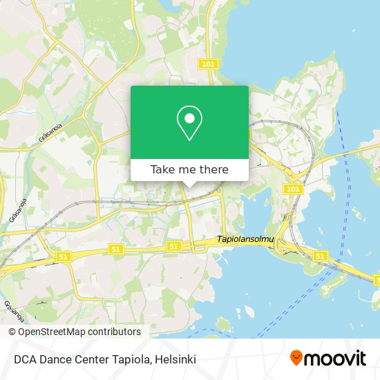 DCA Dance Center Tapiola map